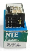 New In Box NTE R12-17D3-12 4 Pole 4PDT 3A 240 VAC Contacts, 12 VDC Coil. RL