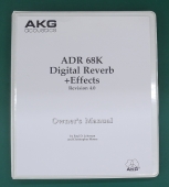 ADR 68K Digital Reverb Owner's Manual, Complete w/Service Info, Schematics, etc