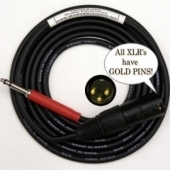 Gold TT Plug to Gold XLR male Audio Cable