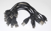 "TEN 8"" 20 CM USB to Mini USB Cables, Standard Pinout, Good Condition. CG"