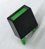 Black/Green Rectangular Lampless "Winky" Button For Standard Schadow Type Switches. YP