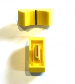 Lot Of Two Yellow Alps Fader Knobs For Soundcraft, Trident Mixers, Other Models. FA