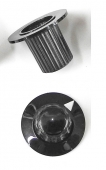 Vintage Interlok Collet Knob, Dial w/White Pointer 1/4 Bushing, Good Cond. KI