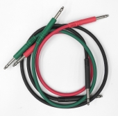 Lot Of 3 Bittree TT Patch Cords. Red 12", Green 12", Black 24", Good Condition. BL
