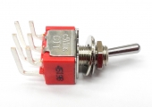 New 90 Degree PCB Mount Small Bat DPDT On-Off-On 1/4" Toggle Switch For UA LA-610, Etc. UZ