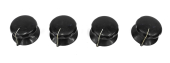 Lot Of FOUR Used Original 1.5" Bakelite RCA Knobs, 1/4" Round Shaft. KM