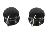 TWO New Original 1" Bakelite VIZ RCA Knobs, 1/4" Round Shaft., Excellent Condition. KM