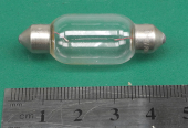 New 48V 40ma 37mm Long x 8mm Diameter Festoon Lamp, Clear Glass. L2