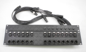 Panel w/22 Male & Female XLR's, 8 Trimpots, Cable w/8 Male, Female XLR's. UP
