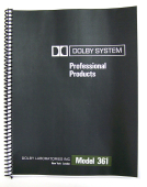 Complete Copy Of Dolby 361 Noise Reduction System Owner's Manual. MN